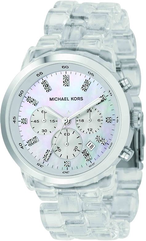 michael kors clear acrylic glitz watch|Michael Kors clear acrylic glitz watch .